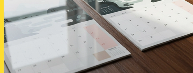 Nástěnné kalendáře se středovou spirálou